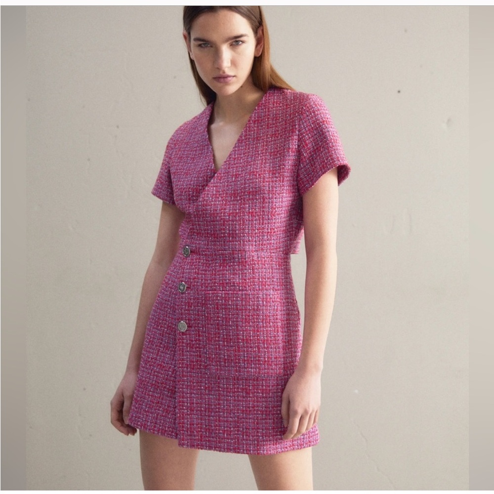 Maje Rolia Tweed Dress